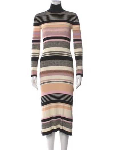 Pre-owned Joseph Striped Long Dress In Neutrals