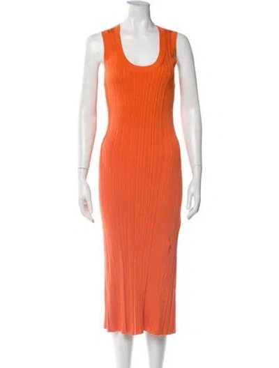 Pre-owned Joseph Striped Long Dress In Orange