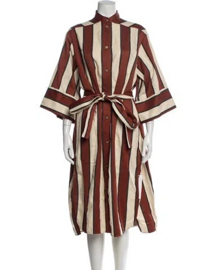 Pre-owned Joseph Striped Midi Length Dress In Neutral