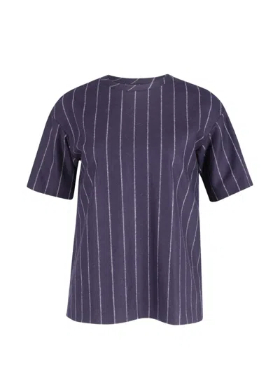 Pre-owned Joseph Striped Short-sleeved Top In Blue