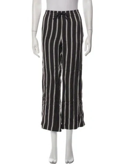 Pre-owned Joseph Striped Wide Leg Pants In Black