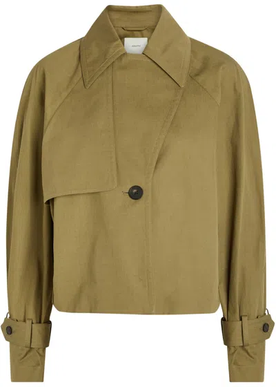 Joseph Suber Light Oversized Cropped Jacket In Green