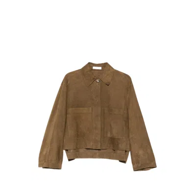Joseph Suede Goat Skin Jacket In Brown