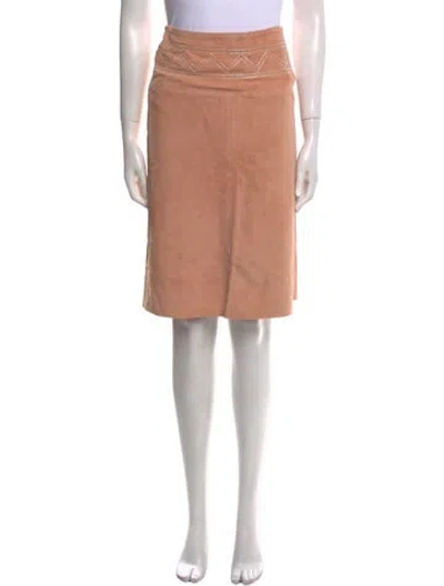 Pre-owned Joseph Suede Knee-length Skirt In Neutral