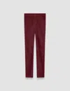 Joseph Suede Stretch Leggings In Merlot