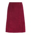 Joseph Suede Stretch Nicole Mini Skirt In Pink