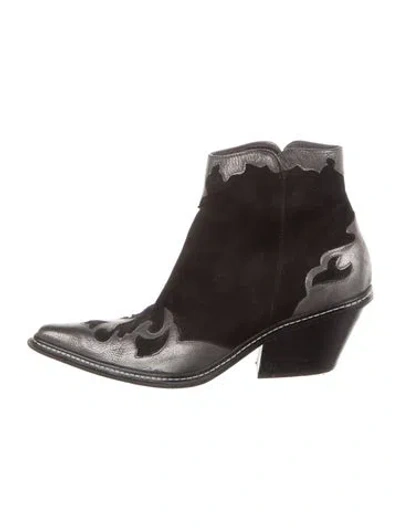 Pre-owned Joseph Suede Western Boots In Brown