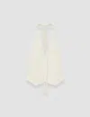 Joseph Womens Seashell Suez Halter-neck Pleated Silk-blend Waistcoat In White