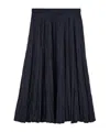 Joseph Womens Navy Sully Crinkle Silk-habotai Midi Skirt In Navy