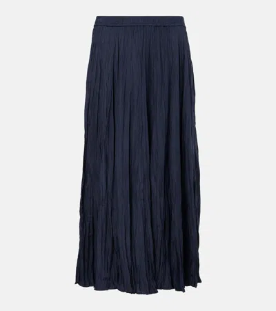 Joseph Sully Silk Midi Skirt In Blue