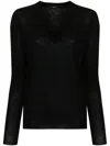 Joseph V-neck Cashmere Jumper In Black