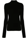 Joseph Roll-neck Sweater In Black