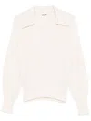 Joseph Open Neck Sweater In White