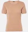 Joseph Cashmere T-shirt In Blusher