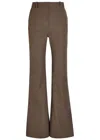 Joseph Tafira Flared-leg Stretch-twill Trousers In Brown
