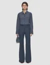 Joseph Tafira Gabardine Stretch Trousers In Blue