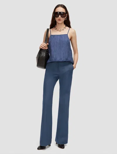 Joseph Tafira Gabardine Stretch Trousers In Blue
