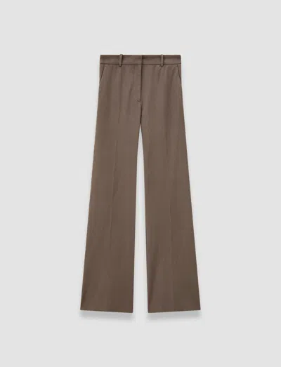 Joseph Tafira Gabardine Stretch Trousers In Brown