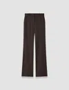 Joseph Tafira Gabardine Stretch Trousers In Brown
