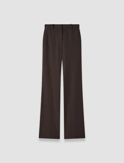 Joseph Tafira Gabardine Stretch Trousers In Brown
