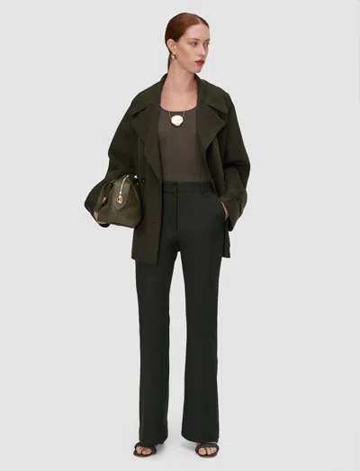 Joseph Tafira Gabardine Stretch Trousers In Green