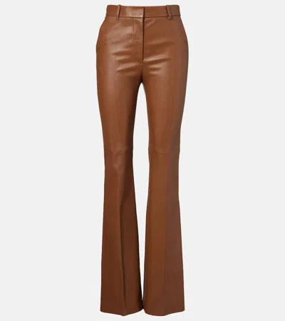 Joseph Tafira High-rise Flared Pants In Brown