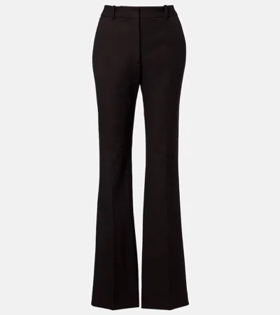 Joseph Tafira High-rise Gabardine Flared Pants In Brown