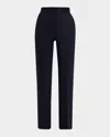 Joseph Tafira Straight-leg Stretch Linen Pants In Navy