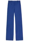 Joseph Womens Cobalt Tafira Flared-leg Mid-rise Stretch-cotton Trousers In Blue