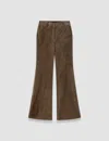 Joseph Womens Mushroom Tafira Stretch-suede Trousers In Brown