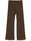 Joseph Womens Hass Avocado Tafira Flared-leg Mid-rise Stretch-woven Trousers In 褐色