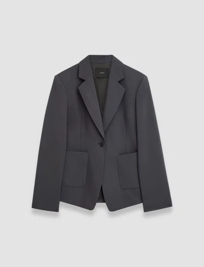 Joseph Tailoring Wool Stretch Glenview Jacket In Slate