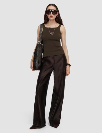 Joseph Talos Light Viscose Knit Top In Brown