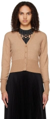 Joseph Tan Y-neck Cardigan In 0181 Light Camel