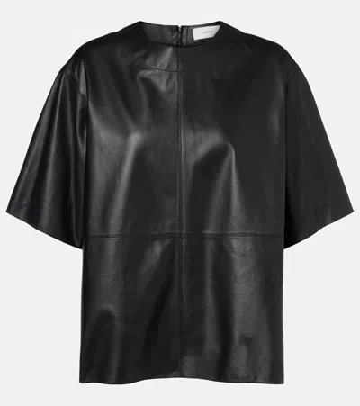 Joseph Tanjic Leather Top In Black