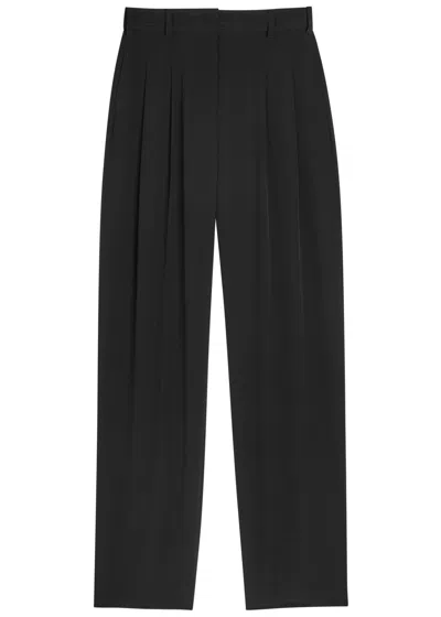 Joseph Tarn Silk-crepe Trousers In Black