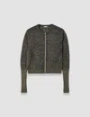 Joseph Tasse Lurex Knit Cardigan In Black