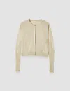 Joseph Tasse Lurex Knit Cardigan In Gold