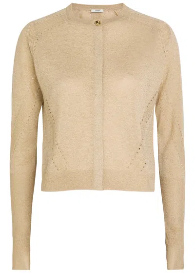 Joseph Tasse Lurex Knit Cardigan In Neutral