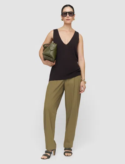 Joseph Tell Silk Knit Vest Top In Black