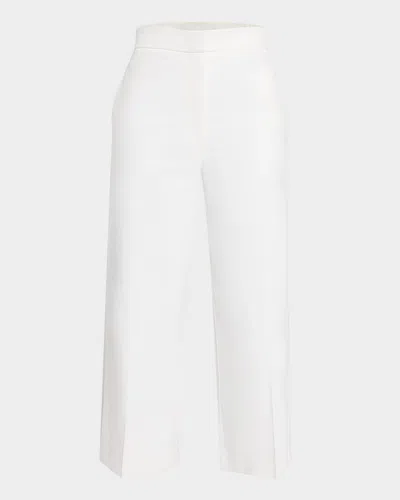 Joseph Temple Cropped Stretch Gabardine Pants In Ivory
