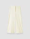 Joseph Womens Seashell Temple Cropped Stretch-gabardine Trousers