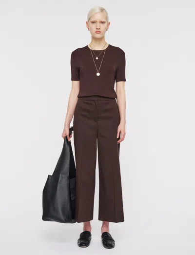 Joseph Temple Light Gabardine Stretch Trousers In Brown