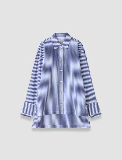 Joseph Theia Vertical-stripe Long-sleeve Shirt In Blue