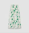 Joseph Womens Lagoon Combo Thoresby Marble-print Silk Trousers In Multicolour
