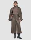 Joseph Thurlow Nappa Leather Trousers In Gray