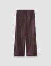 Joseph Thurlow Nappa Leather Trousers In Purple