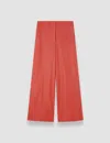 Joseph Thurlow Soft Cotton Silk Trousers In Orange