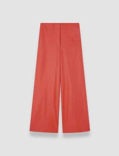 Joseph Thurlow Soft Cotton Silk Trousers In Orange