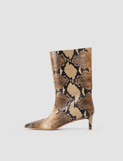 Joseph Tiana Snake Leather Short Boots In Multi